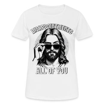 Jésus, Drôle Jésus-Christ, Catholique, Chrétien - T-shirt respirant Femme - blanc - Devant - AI Model Female 172 dark (172cm)