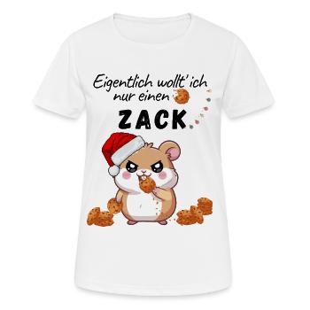 Xmas Hamster Cookies - Women's Breathable T-Shirt - white - Front - AI Model Female 172 dark (172cm)