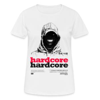 Texte hardcore - T-shirt respirant Femme - blanc - Devant - AI Model Female 172 dark (172cm)