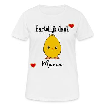 Merci beaucoup maman - T-shirt respirant Femme - blanc - Devant - AI Model Female 172 dark (172cm)