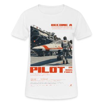 PILOTE MARTIEN - T-shirt respirant Femme - blanc - Devant - AI Model Female 172 dark (172cm)