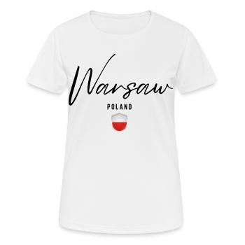 Conception élégante Varsovie, Varsovie Pologne - T-shirt respirant Femme - blanc - Devant - AI Model Female 172 dark (172cm)