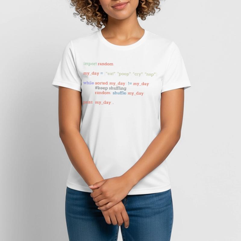 Drôle de code python sur la vie quotidienne, bébé T-shirt respirant Femme
