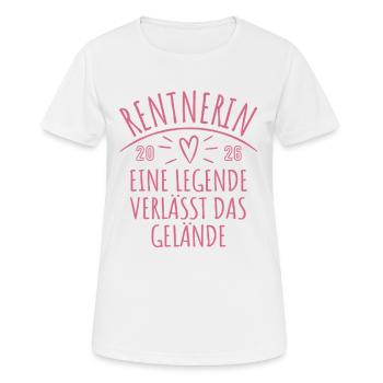 Pensioner 2026 - Retirement - Pension - Women's Breathable T-Shirt - white - Front - AI Model Female 172 dark (172cm)