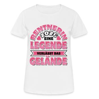 Pensioner 2026 - Retirement - Pension - Women's Breathable T-Shirt - white - Front - AI Model Female 172 dark (172cm)