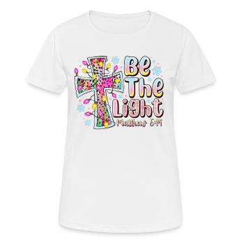 Be The Light Cross Prism - T-shirt respirant Femme - blanc - Devant - AI Model Female 172 dark (172cm)