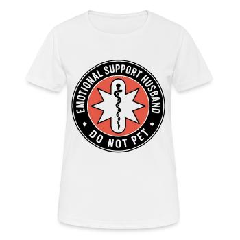 Soutien émotionnel Le mari ne touche pas - T-shirt respirant Femme - blanc - Devant - AI Model Female 172 dark (172cm)