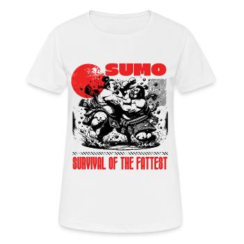 SUMO - La survie du plus gros - T-shirt respirant Femme - blanc - Devant - AI Model Female 172 dark (172cm)