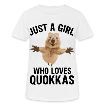 Juste une fille qui aime les quokkas - T-shirt respirant Femme - blanc - Devant - AI Model Female 172 dark (172cm)