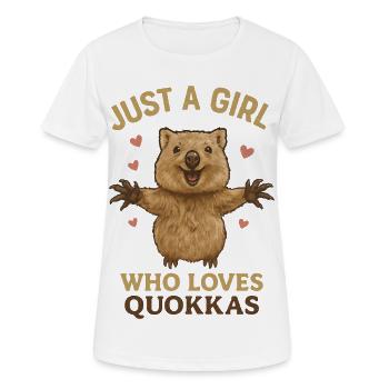 Juste une fille qui aime les quokkas - T-shirt respirant Femme - blanc - Devant - AI Model Female 172 dark (172cm)