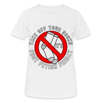 It's Foot Fetish Friday - Women's Breathable T-Shirt - white - Front - AI Model Female 172 dark (172cm)