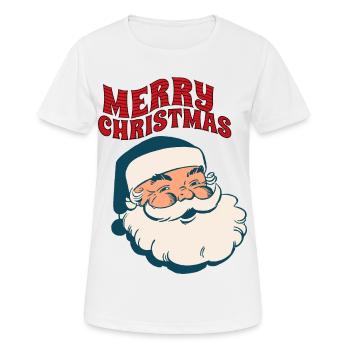Merry Christmas Santa Design - Frauen T-Shirt atmungsaktiv - Weiß - Vorne - AI Model Female 172 dark (172cm)
