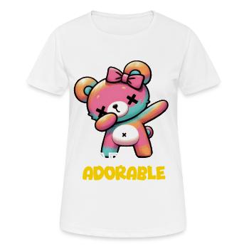 Pastel Kawaii Bear Adorable - Women's Breathable T-Shirt - white - Front - AI Model Female 172 dark (172cm)