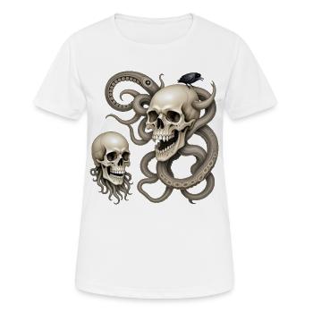 SKULL #1 - dark hell - T-shirt respirant Femme - blanc - Devant - AI Model Female 172 dark (172cm)
