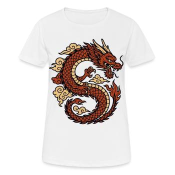 Dragon Chinois Mythique Rouge - T-shirt respirant Femme - blanc - Devant - AI Model Female 172 dark (172cm)