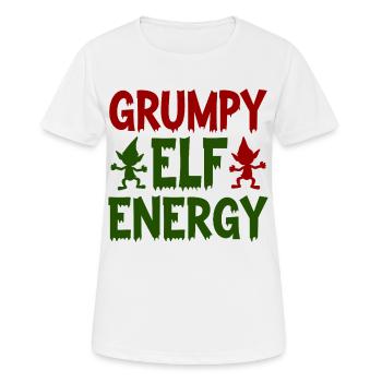 Grumpy Elf Energy Grumpy Imp - Women's Breathable T-Shirt - white - Front - AI Model Female 172 dark (172cm)