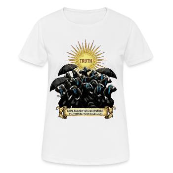 Les vampires évitent la satire légère - T-shirt respirant Femme - blanc - Devant - AI Model Female 172 dark (172cm)