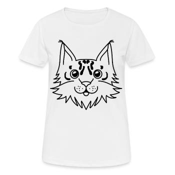 Luchs - Frauen T-Shirt atmungsaktiv - Weiß - Vorne - AI Model Female 172 dark (172cm)