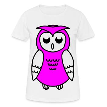 Eule - Frauen T-Shirt atmungsaktiv - Weiß - Vorne - AI Model Female 172 dark (172cm)