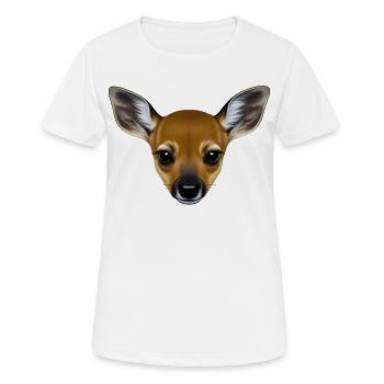 SÜSSE REHKITZ – Tiere - Frauen T-Shirt atmungsaktiv - Weiß - Vorne - AI Model Female 172 dark (172cm)