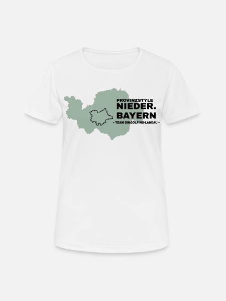 Niederbayern | DINGOLFING-LANDAU - Frauen T-Shirt atmungsaktiv - Weiß