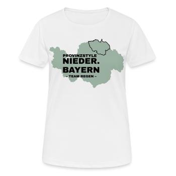 Lower Bavaria | RAIN - Women's Breathable T-Shirt - white - Front - AI Model Female 172 dark (172cm)