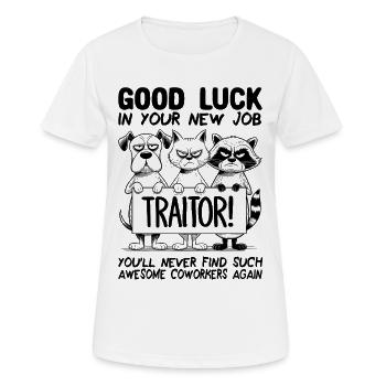 Job Change New Job Farewell Farewell Gift - Women's Breathable T-Shirt - white - Front - AI Model Female 172 dark (172cm)