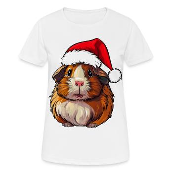 Cochons d'Inde de Noël - T-shirt respirant Femme - blanc - Devant - AI Model Female 172 dark (172cm)