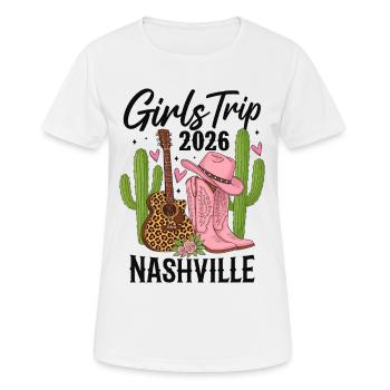 Girls Trip Nashville 2026 - Women's Breathable T-Shirt - white - Front - AI Model Female 172 dark (172cm)