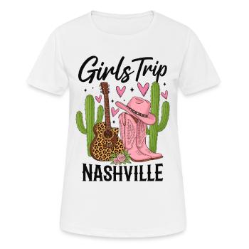 Voyage entre filles Nashville - T-shirt respirant Femme - blanc - Devant - AI Model Female 172 dark (172cm)