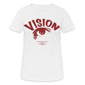 Vision Auge Streetwear - Frauen T-Shirt atmungsaktiv - Weiß - Vorne - AI Model Female 172 dark (172cm)