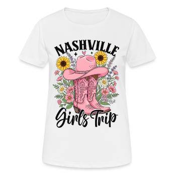 Girls Trip Nashville - Frauen T-Shirt atmungsaktiv - Weiß - Vorne - AI Model Female 172 dark (172cm)