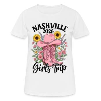 Girls Trip Nashville 2026 - Frauen T-Shirt atmungsaktiv - Weiß - Vorne - AI Model Female 172 dark (172cm)