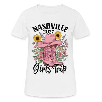 Girls Trip Nashville 2027 - Frauen T-Shirt atmungsaktiv - Weiß - Vorne - AI Model Female 172 dark (172cm)