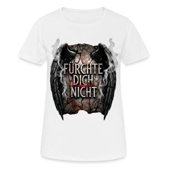 FÜRCHTE DICH NICHT Stein Engelsflügel - Frauen T-Shirt atmungsaktiv - Weiß - Vorne - AI Model Female 172 dark (172cm)