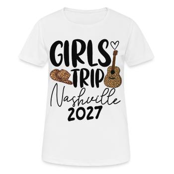 Girls Trip Nashville 2027 - Frauen T-Shirt atmungsaktiv - Weiß - Vorne - AI Model Female 172 dark (172cm)