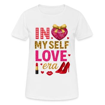 In My Self Love Era – Glamour Fashion Design - Women's Breathable T-Shirt - white - Front - AI Model Female 172 dark (172cm)