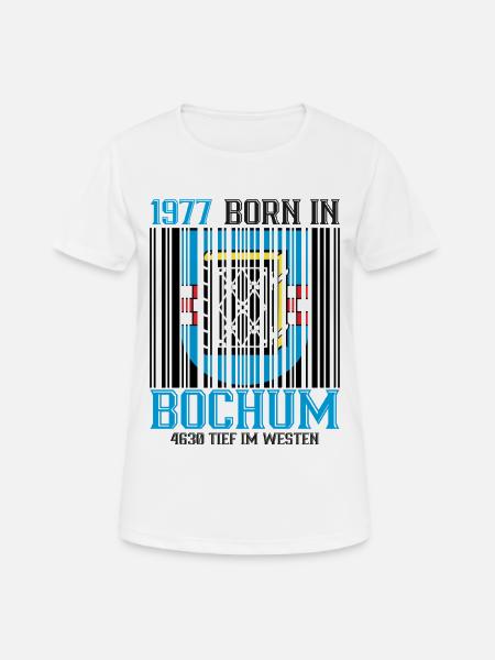 1977 Bochum Shield Barcode - Women's Breathable T-Shirt - white