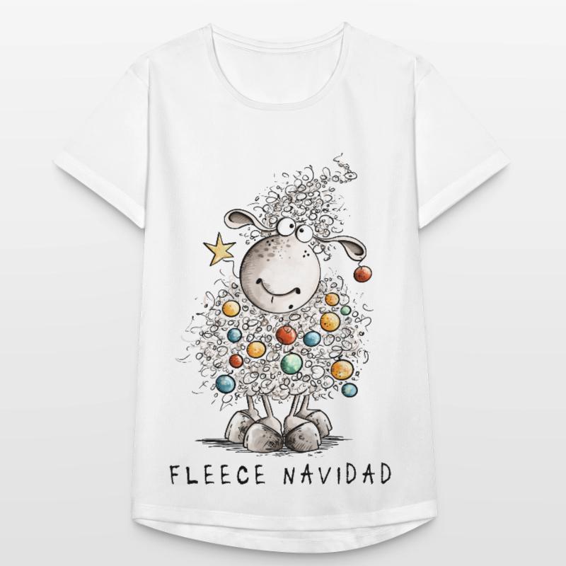 Moutons de dessin animé Navidad Navidad moutons de dessin animé T-shirt respirant Femme