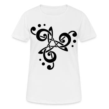 Musikalische Note in Triskelion - Frauen T-Shirt atmungsaktiv - Weiß - Vorne - AI Model Female 172 dark (172cm)
