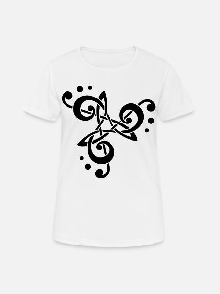 note de musique en triskèle - T-shirt respirant Femme - blanc