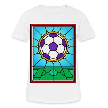 Vitrail Football Window Design - T-shirt respirant Femme - blanc - Devant - AI Model Female 172 dark (172cm)