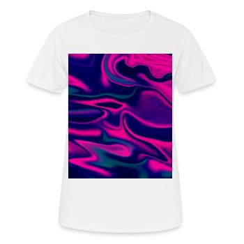 Holographic Flow - Dark Blue Purple Edition  - Frauen T-Shirt atmungsaktiv - Weiß - Vorne - AI Model Female 172 dark (172cm)