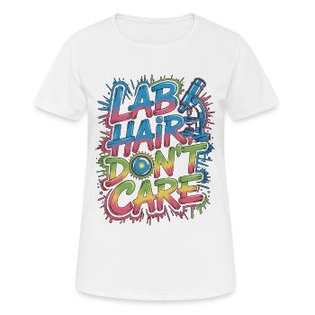 Technicien de laboratoire, laboratoire capillaire s’en fiche, laboratoire clinique - T-shirt respirant Femme - blanc - Devant - AI Model Female 172 dark (172cm)