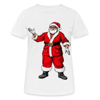 Weihnachtsmänner Weihnachten / Weihnachtsmann  - Frauen T-Shirt atmungsaktiv - Weiß - Vorne - AI Model Female 172 dark (172cm)