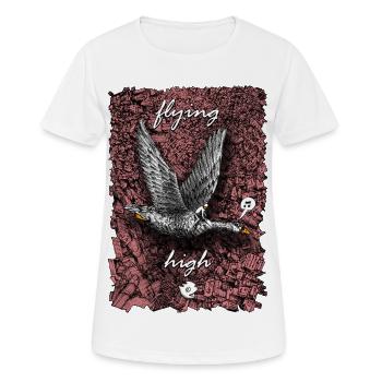 Goldene Gans - Frauen T-Shirt atmungsaktiv - Weiß - Vorne - AI Model Female 172 dark (172cm)