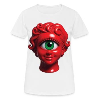 CYCLOP GIRL - nice people - Women's Breathable T-Shirt - white - Front - AI Model Female 172 dark (172cm)