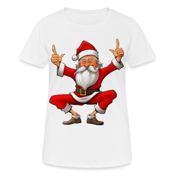 Noël des yogis - T-shirt respirant Femme - blanc - Devant - AI Model Female 172 dark (172cm)