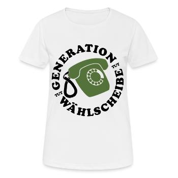 Generation Landline Telephone - Women's Breathable T-Shirt - white - Front - AI Model Female 172 dark (172cm)