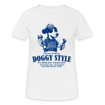 Doggy Style Klempner Service - Frauen T-Shirt atmungsaktiv - Weiß - Vorne - AI Model Female 172 dark (172cm)